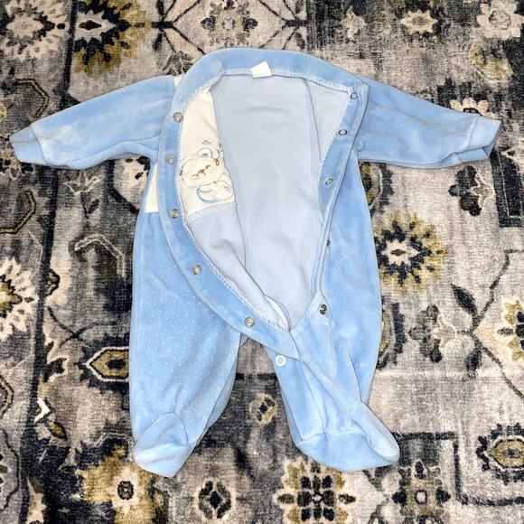 Blue and White Baby bodysuit outfit Cotton Mix Newborn - Picture 5 of 5
